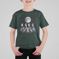 Astronauts Walking In Space Galaxy Moon Planet T Shirt For Kid