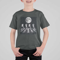 Astronauts Walking In Space Galaxy Moon Planet T Shirt For Kid