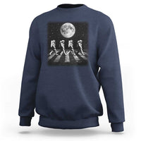 Astronauts Walking In Space Galaxy Moon Planet Sweatshirt