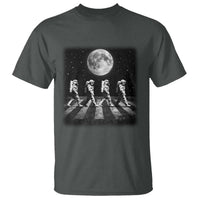 Astronauts Walking In Space Galaxy Moon Planet T Shirt
