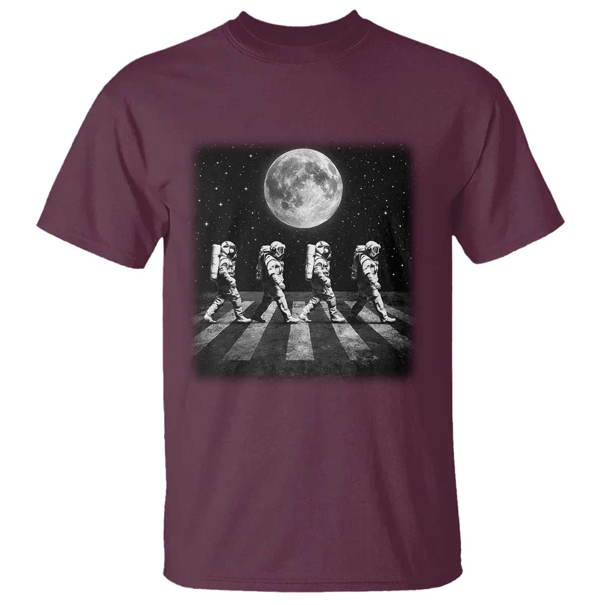 Astronauts Walking In Space Galaxy Moon Planet T Shirt