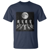 Astronauts Walking In Space Galaxy Moon Planet T Shirt