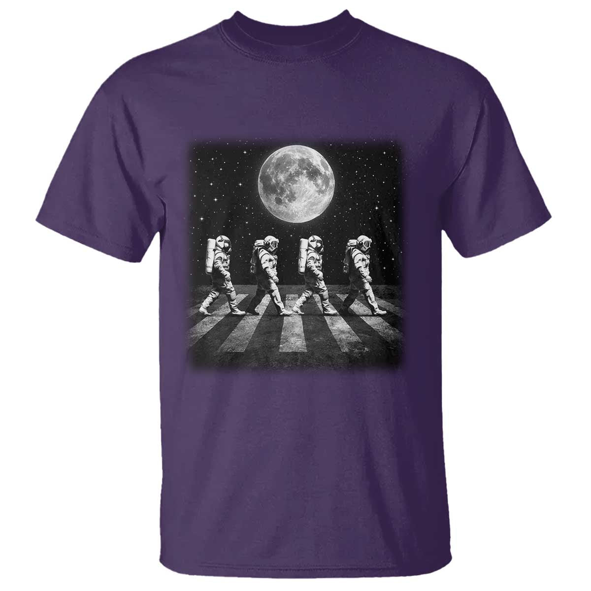 Astronauts Walking In Space Galaxy Moon Planet T Shirt