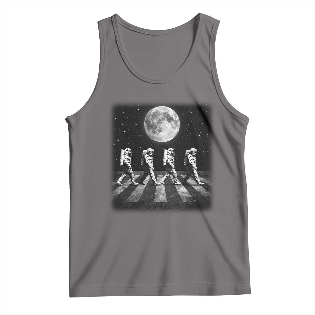 Astronauts Walking In Space Galaxy Moon Planet Tank Top