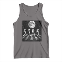 Astronauts Walking In Space Galaxy Moon Planet Tank Top