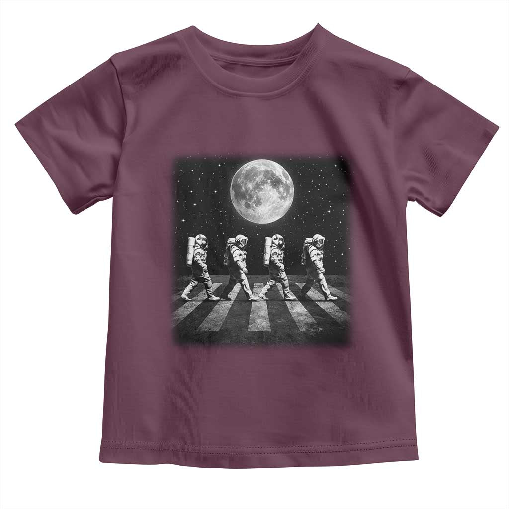Astronauts Walking In Space Galaxy Moon Planet Toddler T Shirt