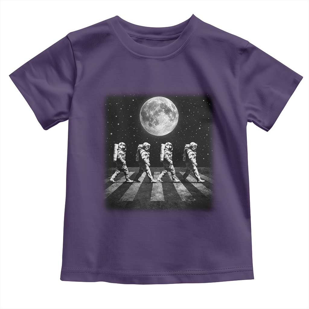 Astronauts Walking In Space Galaxy Moon Planet Toddler T Shirt