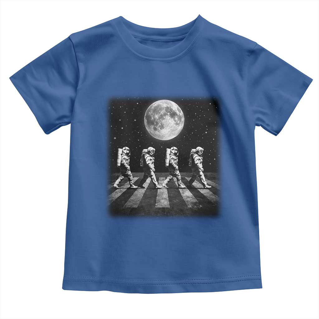 Astronauts Walking In Space Galaxy Moon Planet Toddler T Shirt