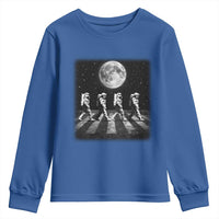 Astronauts Walking In Space Galaxy Moon Planet Youth Sweatshirt