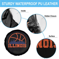 Illinois Fan Spare Tire Cover IL State Basketball Game Day