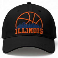 Illinois Fan Baseball Cap IL State Basketball Game Day