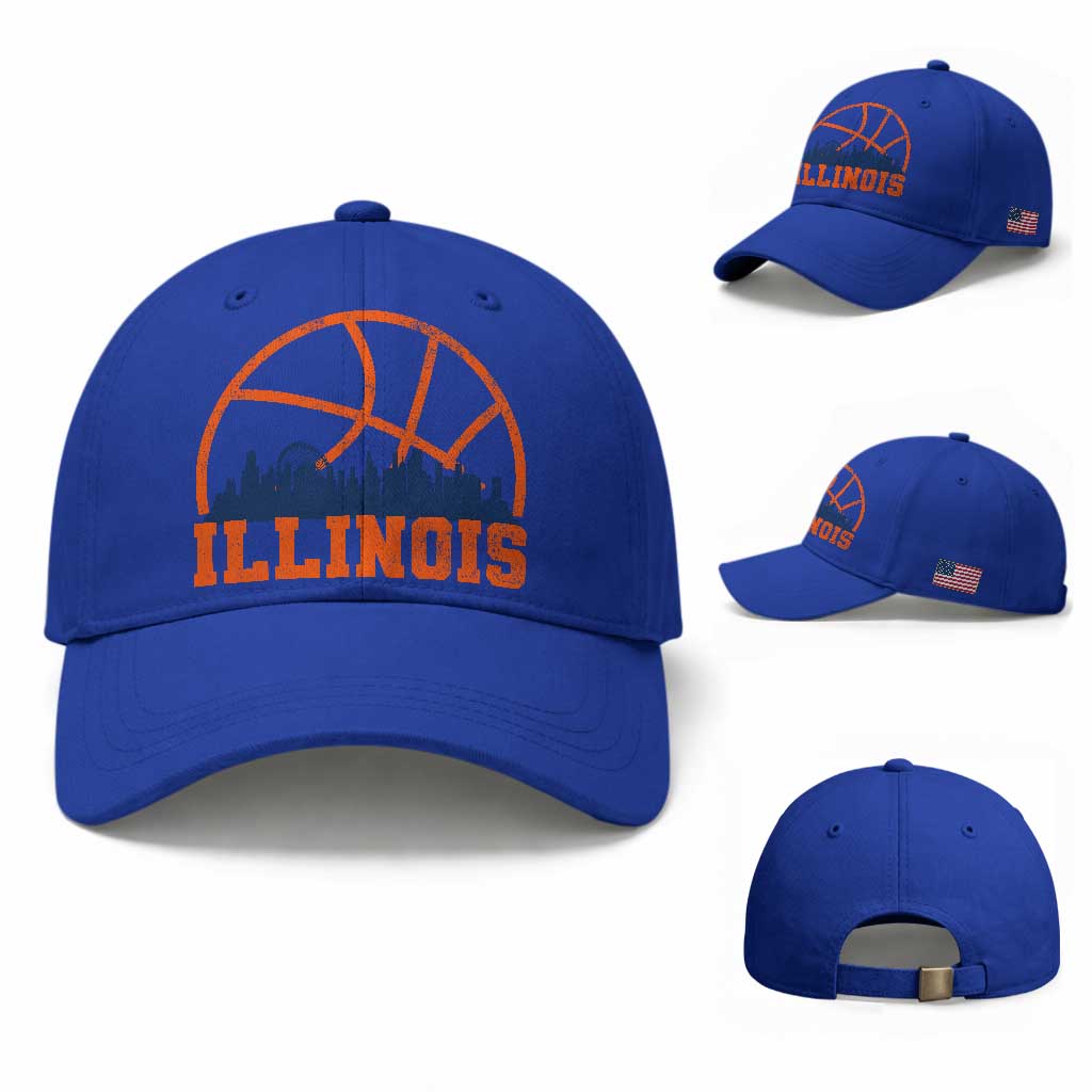 Illinois Fan Baseball Cap IL State Basketball Game Day