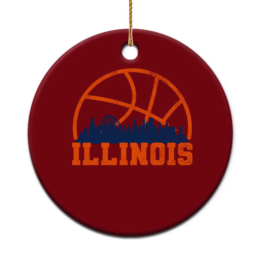 Illinois Fan Ceramic Ornament IL State Basketball Game Day