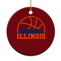 Illinois Fan Ceramic Ornament IL State Basketball Game Day