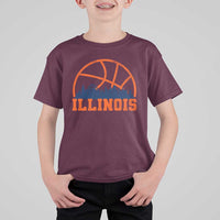 Illinois Fan T Shirt For Kid IL State Basketball Game Day