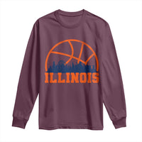 Illinois Fan Long Sleeve Shirt IL State Basketball Game Day