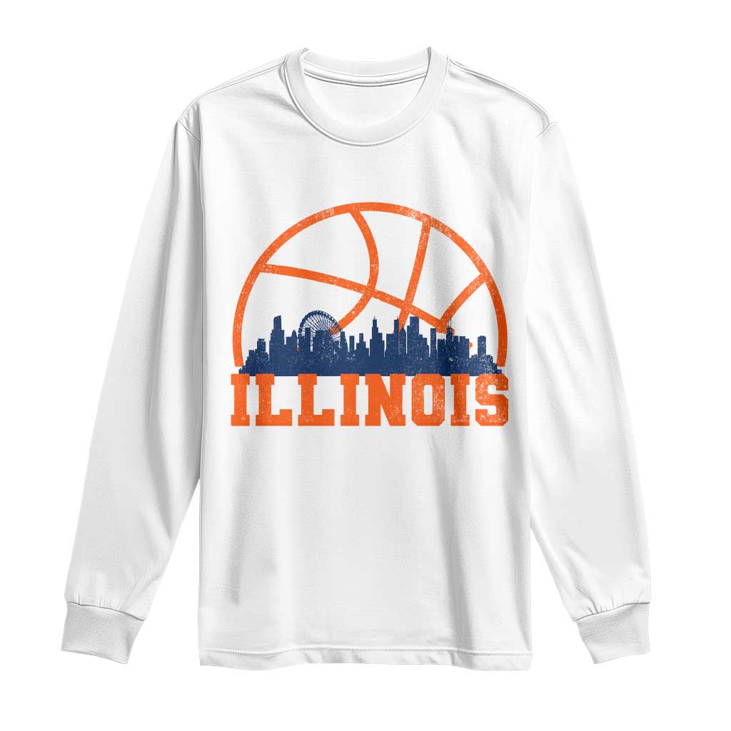 Illinois Fan Long Sleeve Shirt IL State Basketball Game Day