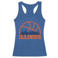 Illinois Fan Racerback Tank Top IL State Basketball Game Day