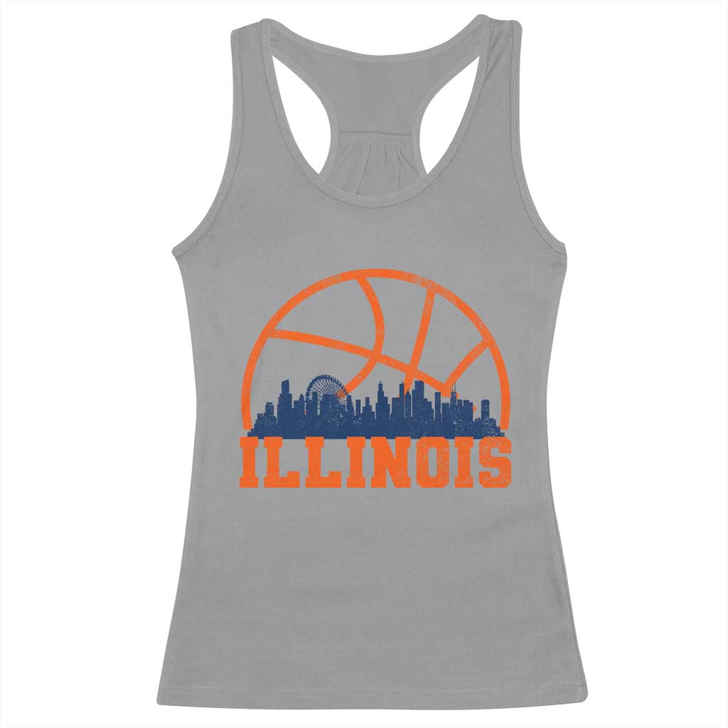 Illinois Fan Racerback Tank Top IL State Basketball Game Day