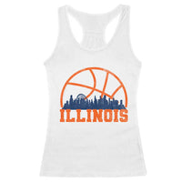 Illinois Fan Racerback Tank Top IL State Basketball Game Day