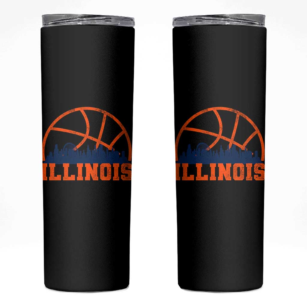Illinois Fan Skinny Tumbler IL State Basketball Game Day