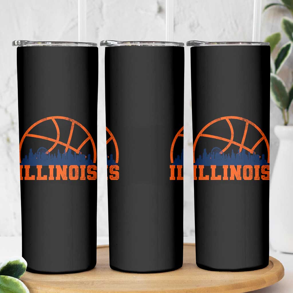 Illinois Fan Skinny Tumbler IL State Basketball Game Day