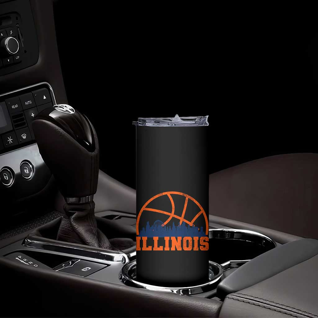 Illinois Fan Skinny Tumbler IL State Basketball Game Day