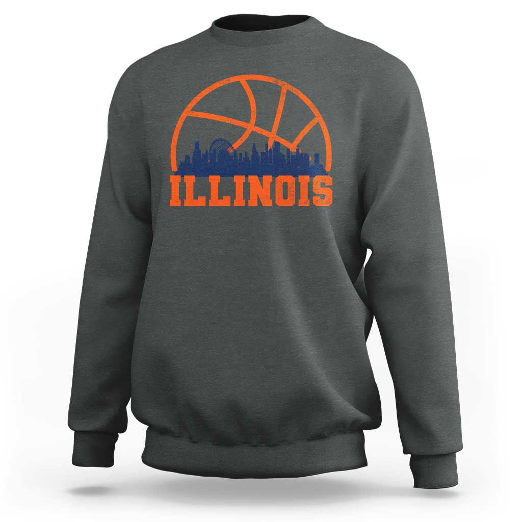 Illinois Fan Sweatshirt IL State Basketball Game Day