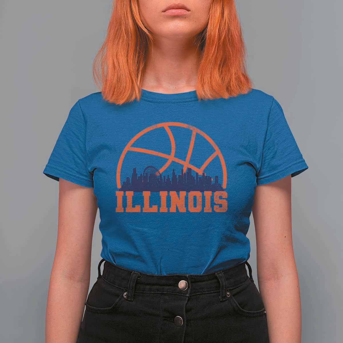 Illinois Fan T Shirt For Women IL State Basketball Game Day
