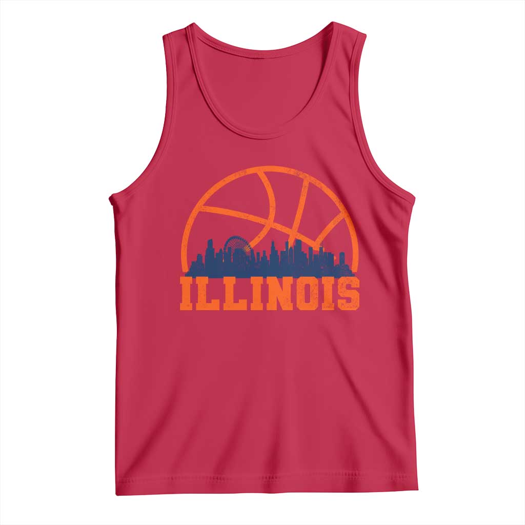 Illinois Fan Tank Top IL State Basketball Game Day