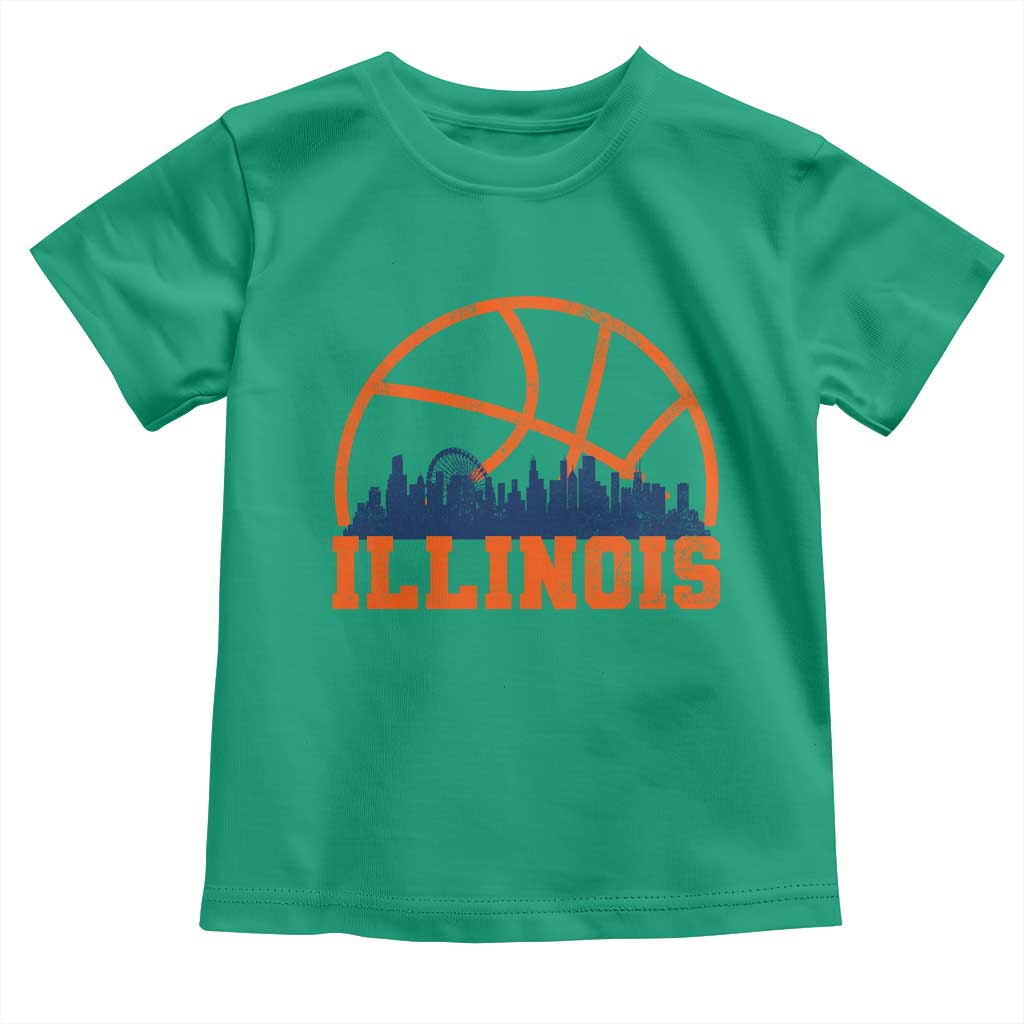 Illinois Fan Toddler T Shirt IL State Basketball Game Day