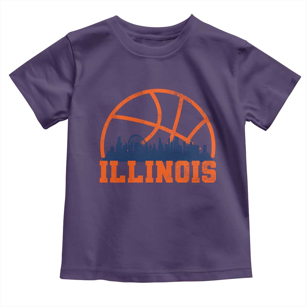 Illinois Fan Toddler T Shirt IL State Basketball Game Day