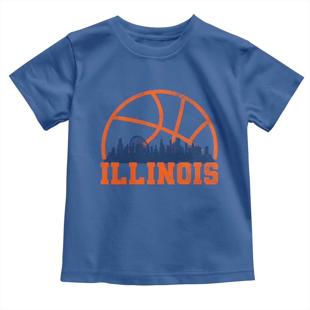 Illinois Fan Toddler T Shirt IL State Basketball Game Day
