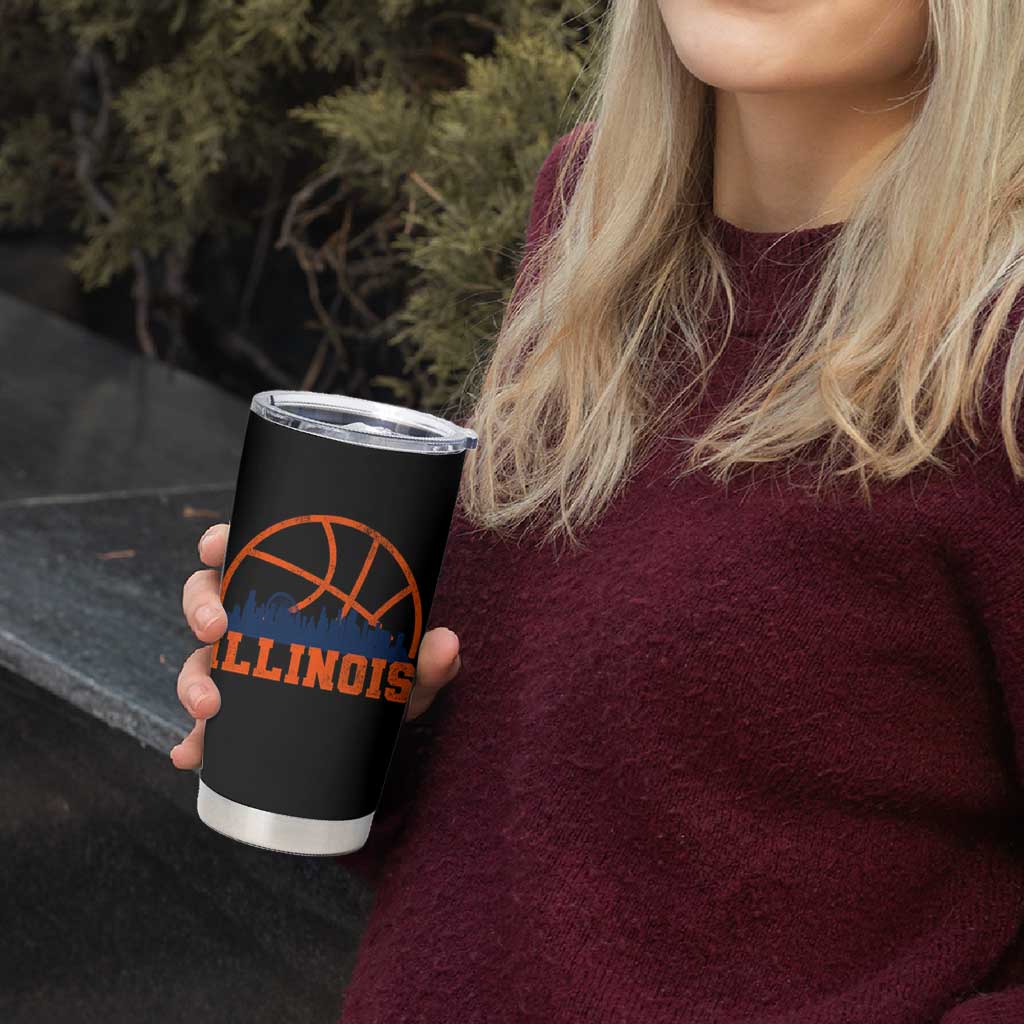 Illinois Fan Tumbler Cup IL State Basketball Game Day