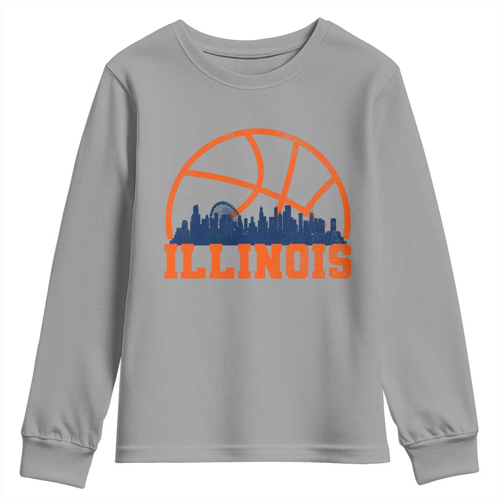 Illinois Fan Youth Sweatshirt IL State Basketball Game Day