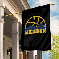 Michigan Fan Basketball Grooves Skyline MI State Garden Flag