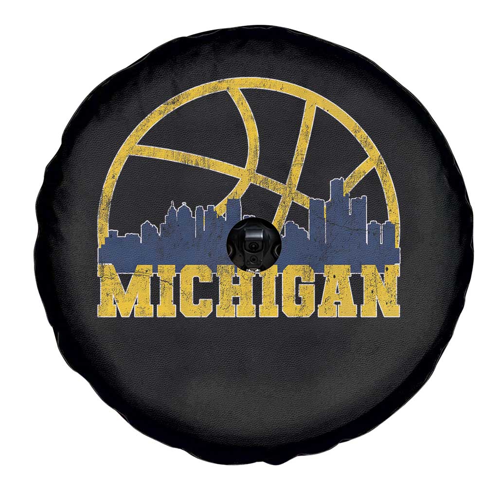Michigan Fan Basketball Grooves Skyline MI State Spare Tire Cover
