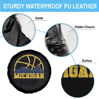Michigan Fan Basketball Grooves Skyline MI State Spare Tire Cover