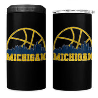 Michigan Fan Basketball Grooves Skyline MI State 4 in 1 Can Cooler Tumbler