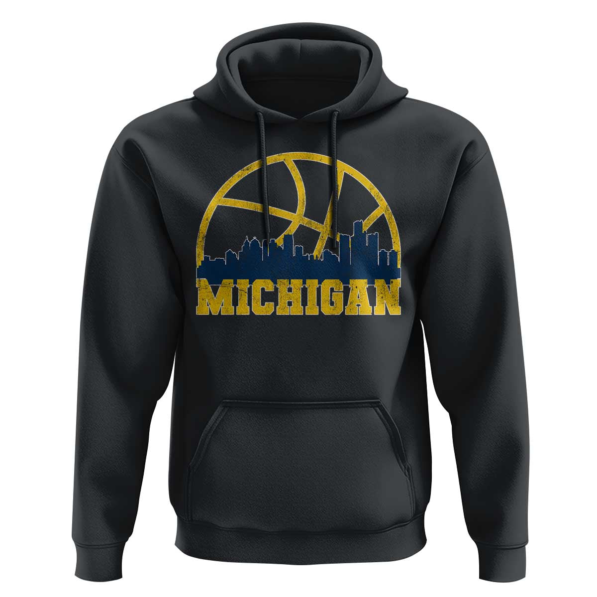 Michigan Fan Basketball Grooves Skyline MI State Hoodie