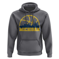 Michigan Fan Basketball Grooves Skyline MI State Hoodie