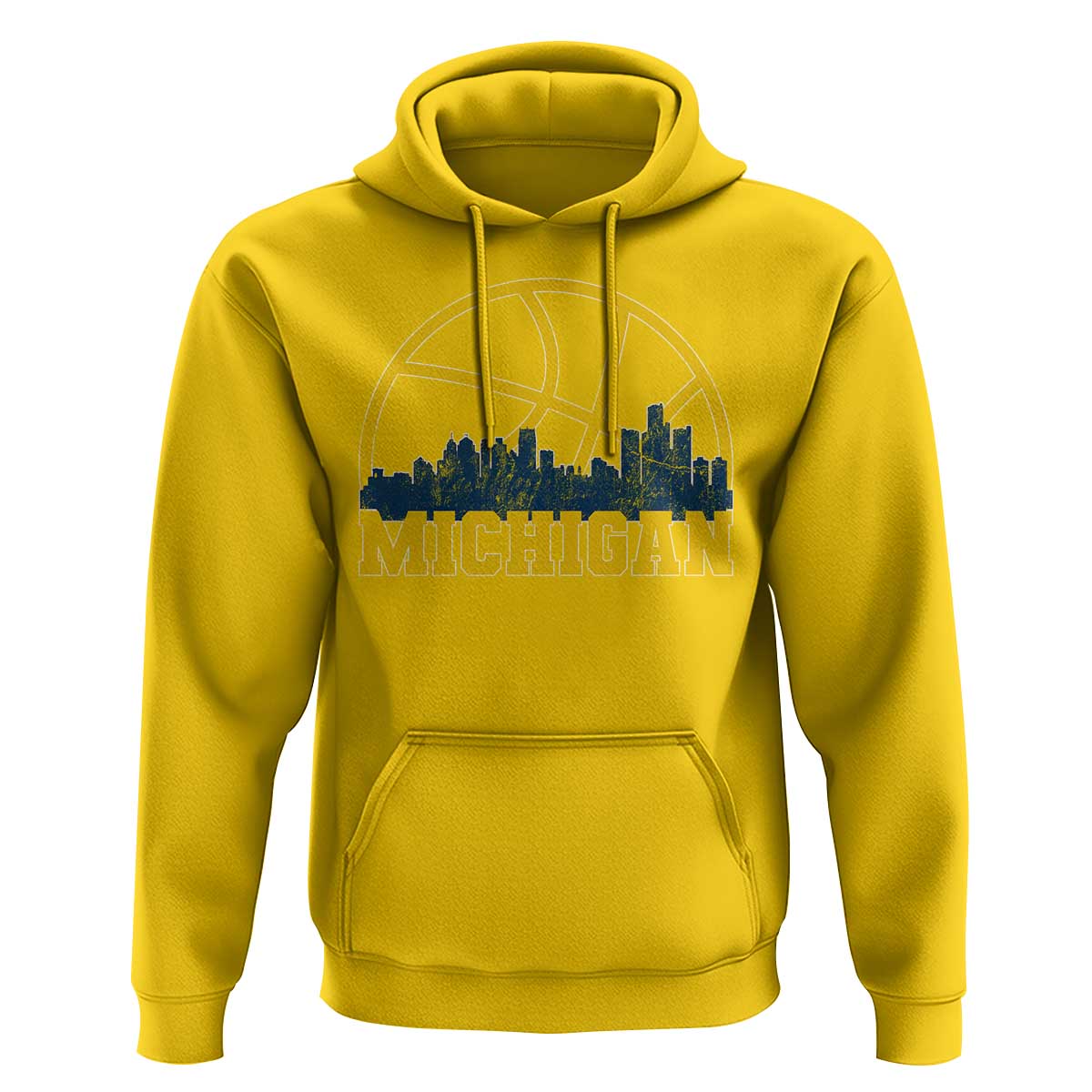 Michigan Fan Basketball Grooves Skyline MI State Hoodie