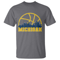 Michigan Fan Basketball Grooves Skyline MI State T Shirt