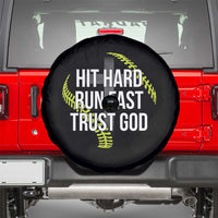 Hit Hard Run Fast Trust God Christian Softball Spare Tire Cover