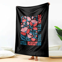 Floral 250th Still Resisting 4th of July 1776 2026 Throw Blanket