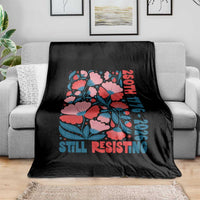 Floral 250th Still Resisting 4th of July 1776 2026 Throw Blanket