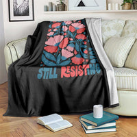 Floral 250th Still Resisting 4th of July 1776 2026 Throw Blanket