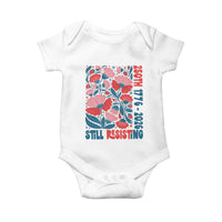 Floral 250th Still Resisting 4th of July 1776 2026 Baby Onesie