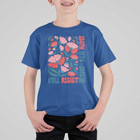 Floral 250th Still Resisting 4th of July 1776 2026 T Shirt For Kid