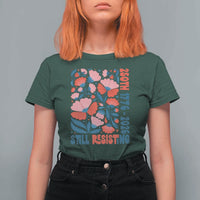 Floral 250th Still Resisting 4th of July 1776 2026 T Shirt For Women